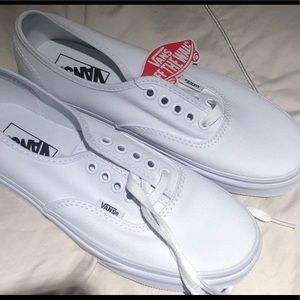 True White Authentic Vans